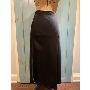 Black Silk Long Skirt